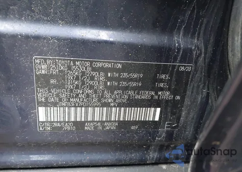 2023 Toyota Rav4 Prime Xse из США, поврежденный, VIN JTMFB3FV7PD155995